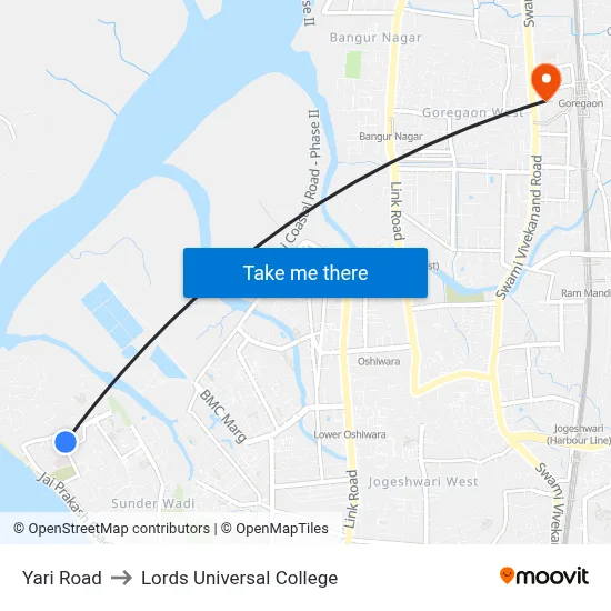 Yari Road to Lords Universal College map