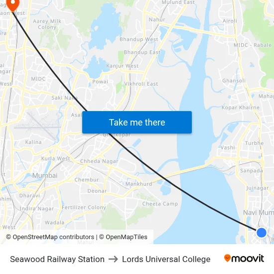Seawood Railway Station to Lords Universal College map