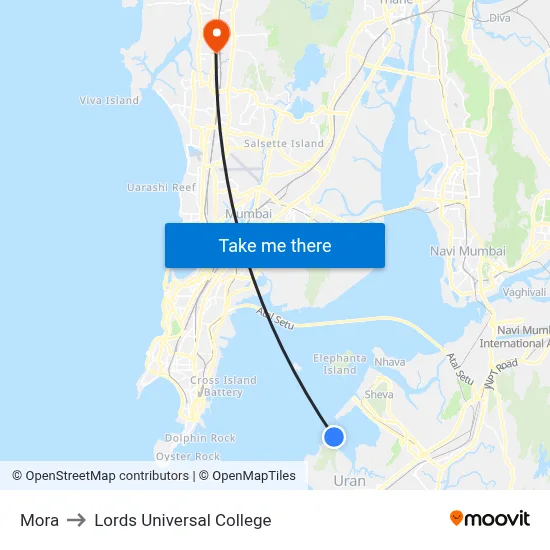 Mora to Lords Universal College map