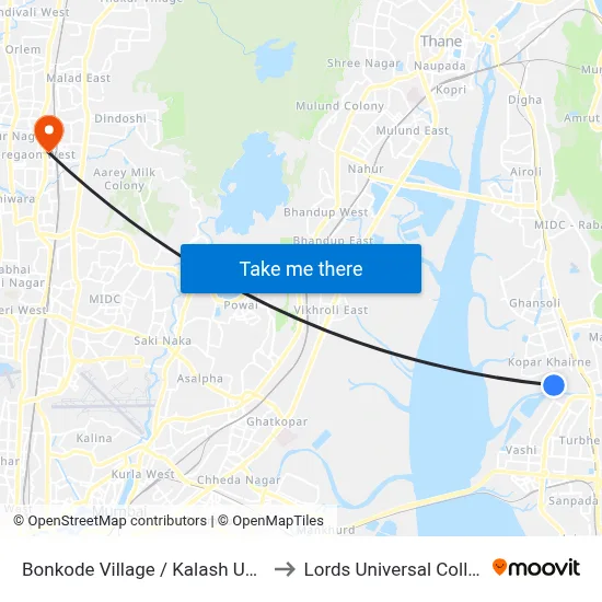 Bonkode Village / Kalash Udyan to Lords Universal College map