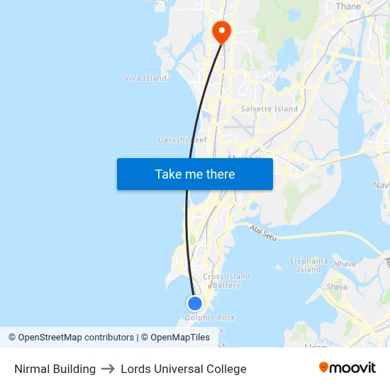 Nirmal Building to Lords Universal College map