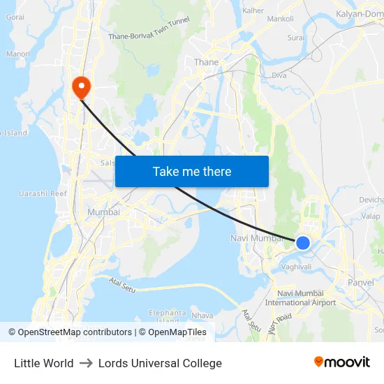 Little World to Lords Universal College map