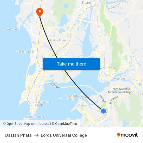 Dastan Phata to Lords Universal College map