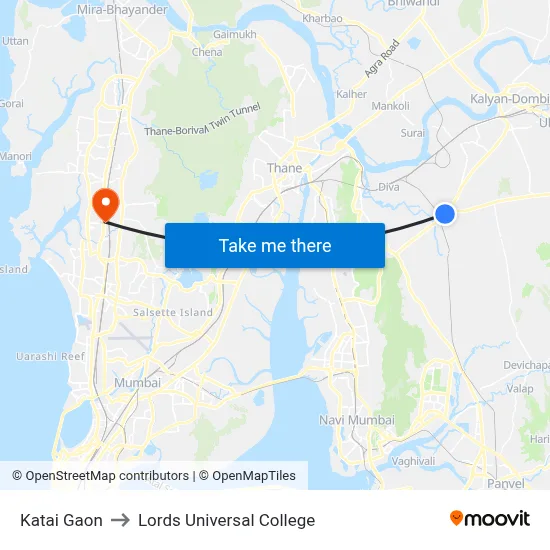 Katai Gaon to Lords Universal College map