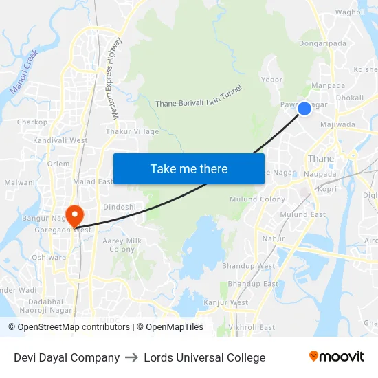 Devi Dayal Company to Lords Universal College map