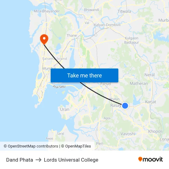 Dand Phata to Lords Universal College map