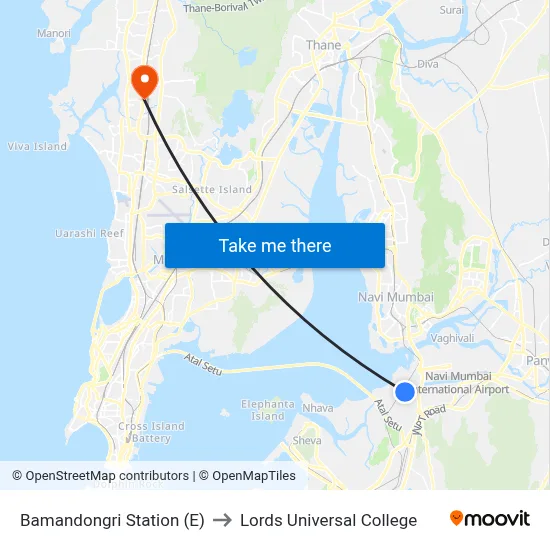 Bamandongri Station (E) to Lords Universal College map