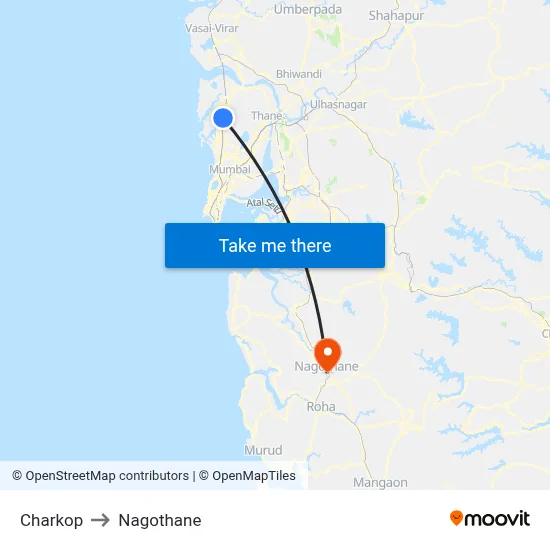 Charkop to Nagothane map