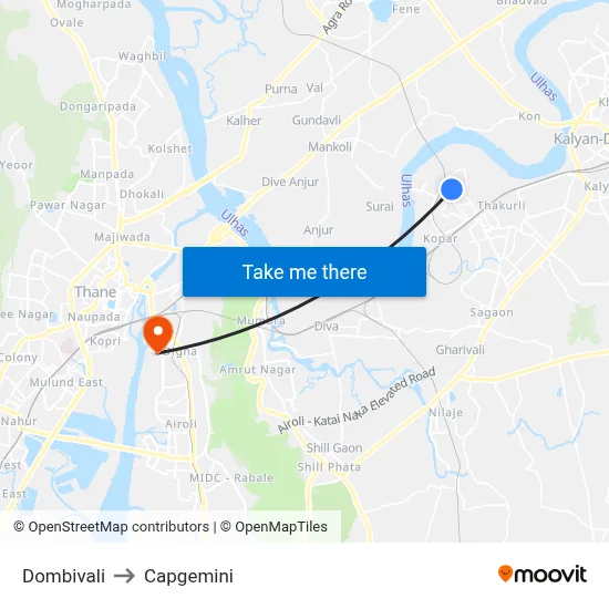डोंबिवली to कैपजेमिनी map