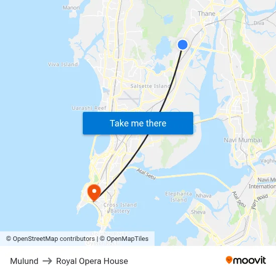 Mulund to Royal Opera House map
