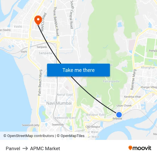 Panvel to APMC Market map