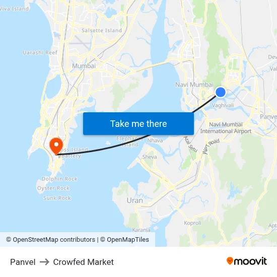 Panvel to Crowfed Market map