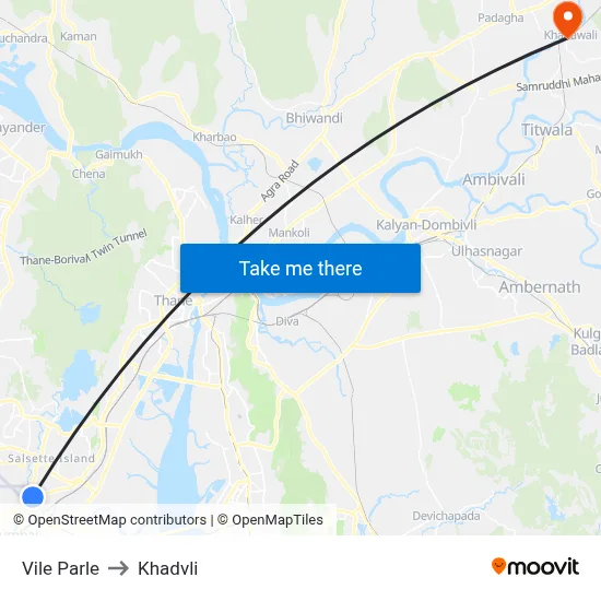 Vile Parle to Khadvli map