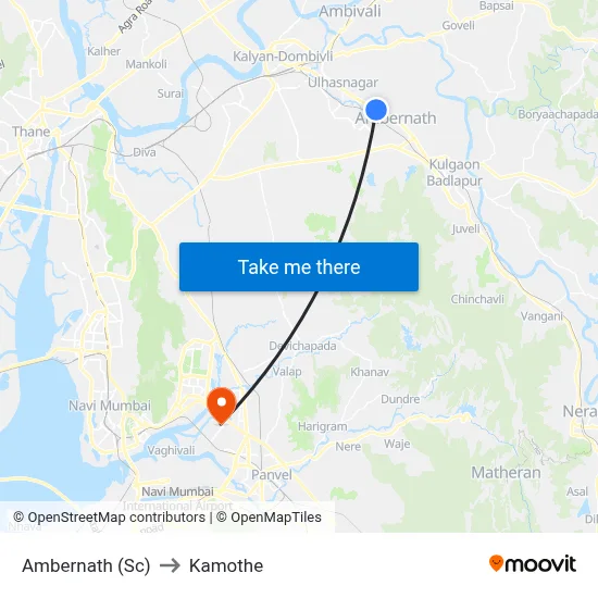 Ambernath (Sc) to Kamothe map