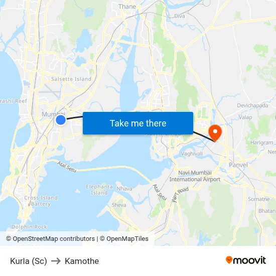 Kurla (Sc) to Kamothe map