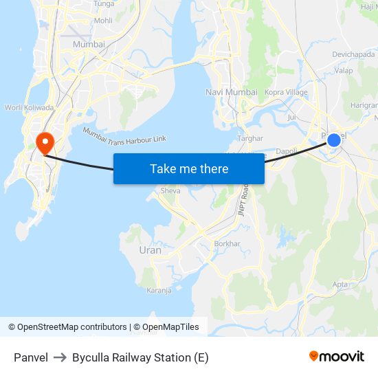 Panvel to Byculla Railway Station (E) map