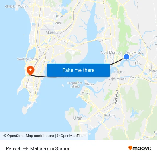 Panvel to Mahalaxmi Station map