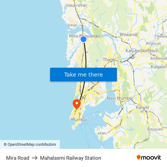 Mira Road Station Map Mira Road, Mira Bhayandar To Mahalaxmi Railway Station, Mumbai With Public  Transportation