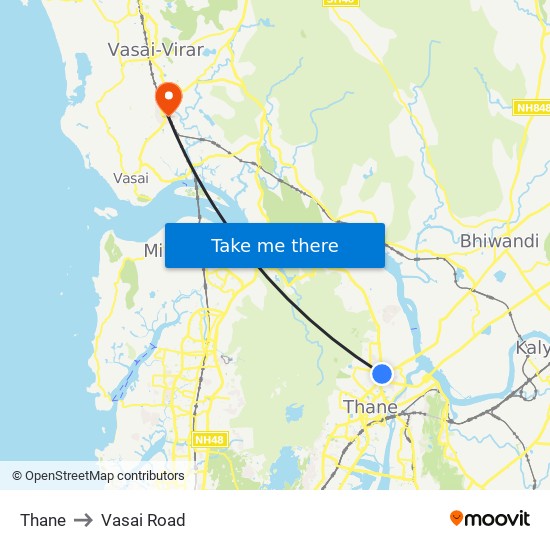 Distance From Pune To Thane Thane, Mumbai To Vasai Road, Vasai With Public Transportation