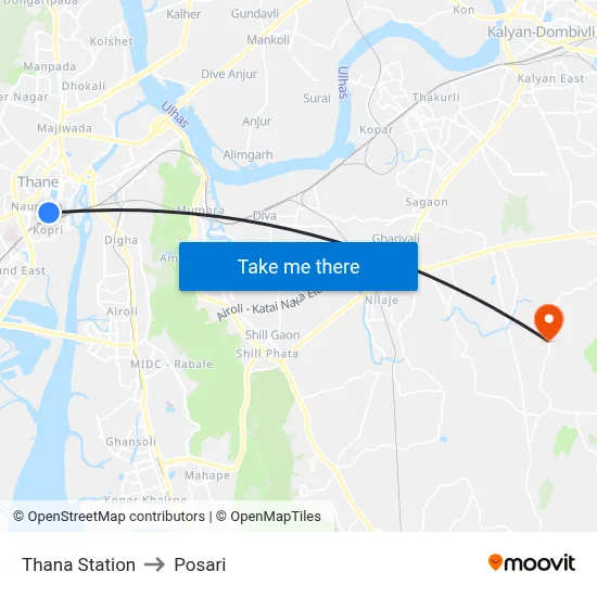 Thana Station to Posari map