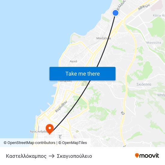 Καστελλόκαμπος to Σκαγιοπούλειο map