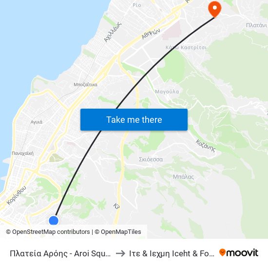 Πλατεία Αρόης - Aroi Square to Ιτε & Ιεχμη Iceht & Forth map