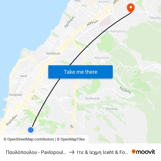 Παυλόπουλου - Pavlopoulou to Ιτε & Ιεχμη Iceht & Forth map