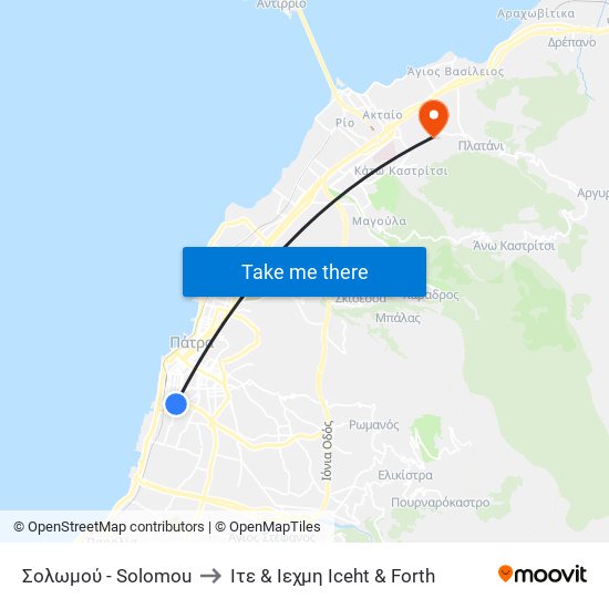 Σολωμού - Solomou to Ιτε & Ιεχμη Iceht & Forth map