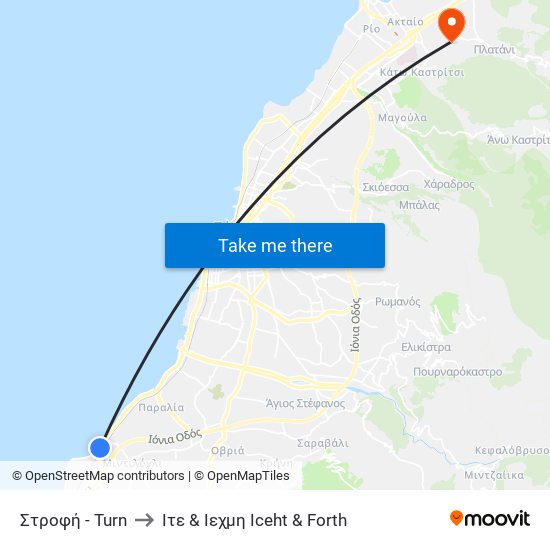 Στροφή - Turn to Ιτε & Ιεχμη Iceht & Forth map