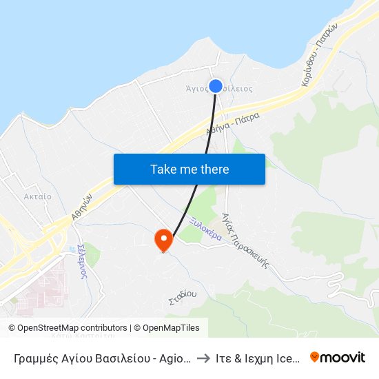 Γραμμές Αγίου Βασιλείου - Agios Vasileios Rails to Ιτε & Ιεχμη Iceht & Forth map