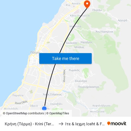 Κρήνη (Τέρμα) - Krini (Terminal) to Ιτε & Ιεχμη Iceht & Forth map