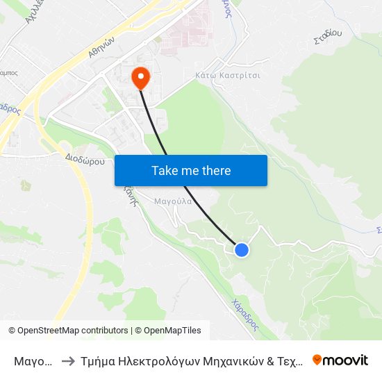 Μαγουλα 3 to Τμήμα Ηλεκτρολόγων Μηχανικών & Τεχνολογίας Υαγιστών map