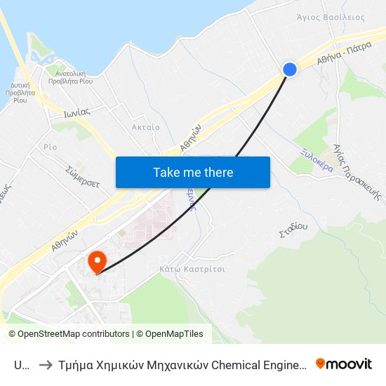 Uno to Τμήμα Χημικών Μηχανικών Chemical Engineering map