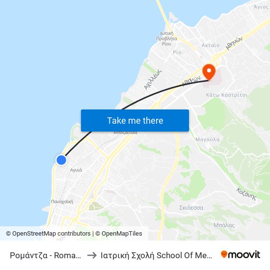 Ρομάντζα - Romantza to Ιατρική Σχολή School Of Medicine map