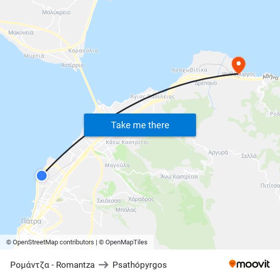 Ρομάντζα - Romantza to Psathópyrgos map