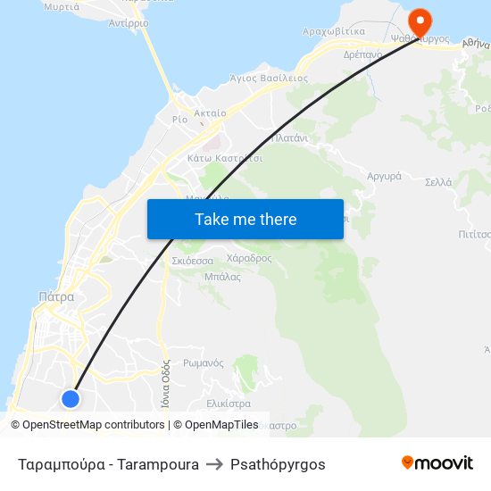 Ταραμπούρα - Tarampoura to Psathópyrgos map