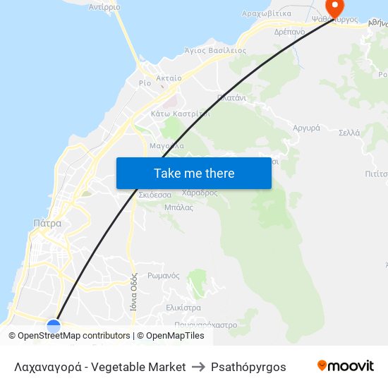 Λαχαναγορά - Vegetable Market to Psathópyrgos map