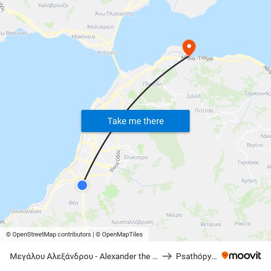 Μεγάλου Αλεξάνδρου - Alexander the Great Street to Psathópyrgos map