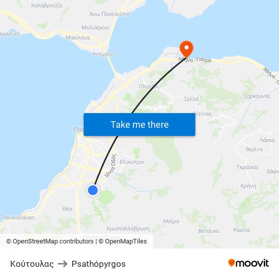 Κούτουλας to Psathópyrgos map