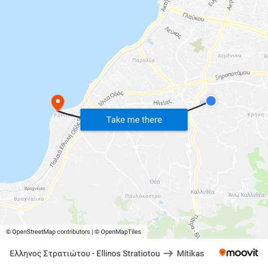 Έλληνος Στρατιώτου - Ellinos Stratiotou to Mítikas map