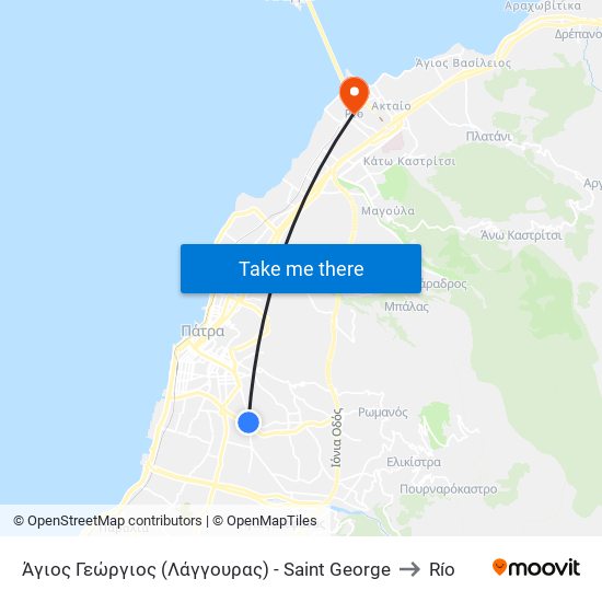 Άγιος Γεώργιος (Λάγγουρας) - Saint George to Río map