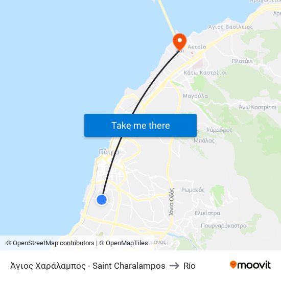 Άγιος Χαράλαμπος - Saint Charalampos to Río map
