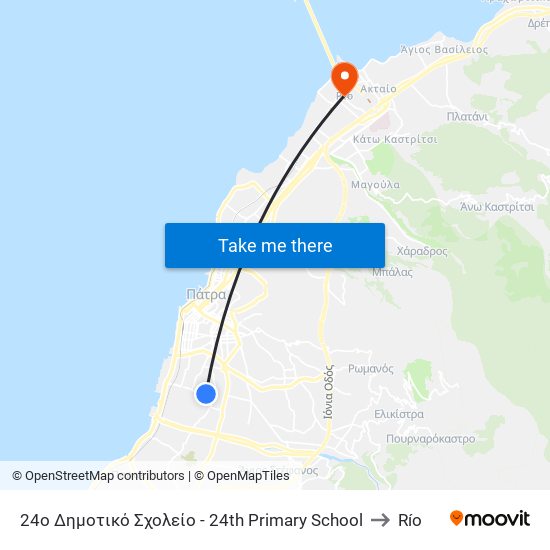 24ο Δημοτικό Σχολείο - 24th Primary School to Río map