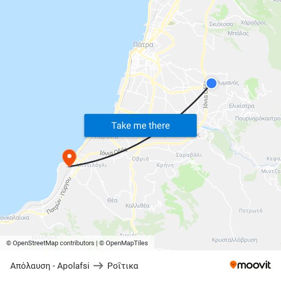 Απόλαυση - Apolafsi to Ροΐτικα map
