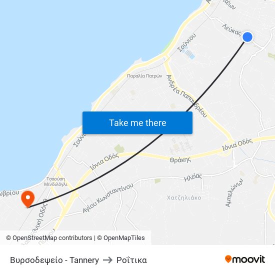 Βυρσοδεψείο - Tannery to Ροΐτικα map