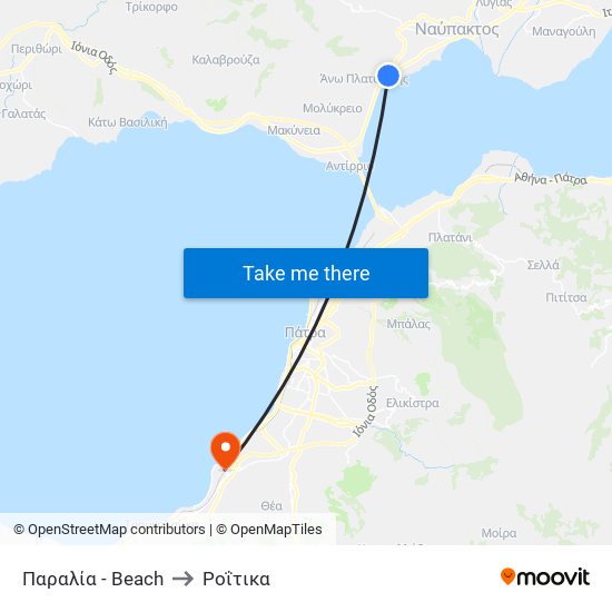 Παραλία - Beach to Ροΐτικα map