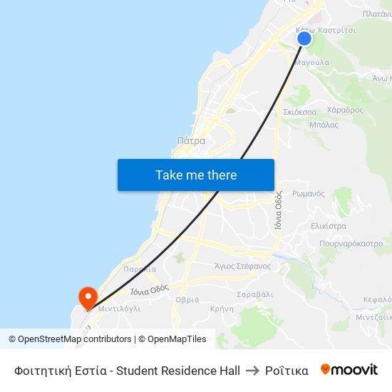 Φοιτητική Εστία - Student Residence Hall to Ροΐτικα map