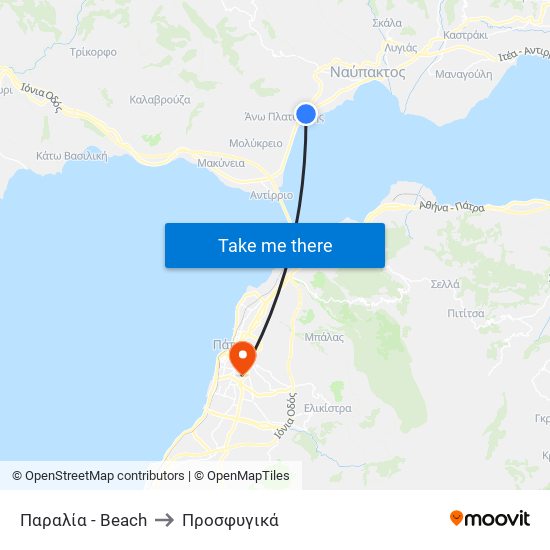 Παραλία - Beach to Προσφυγικά map