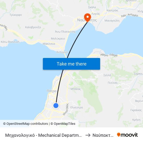 Μηχανολογικό - Mechanical Department to Ναύπακτος map