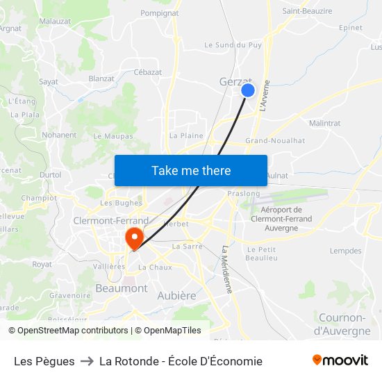 Les Pègues to La Rotonde - École D'Économie map